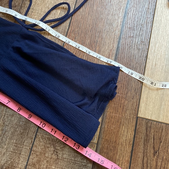 Naif Navy Blue Bell Sleeve Midi Swing Dress New Size M - Picture 8 of 9